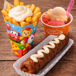 Kids menu Friet, Snacks & ijs!